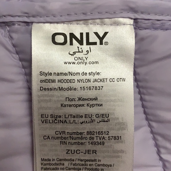 hooded nylon jacket lilac purple - Picture 6 of 6